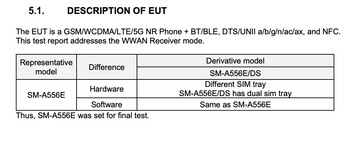 The Galaxy A55 reveals itself to be yet another 25W charging smartphone. (Source: FCC via MySmartPrice)