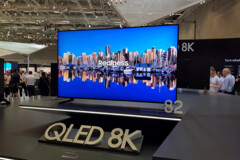 An 8K TV at a tech conference. (Source: WhistleOut)