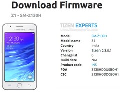 Samsung Z1 Tizen OS update with minor changes in India