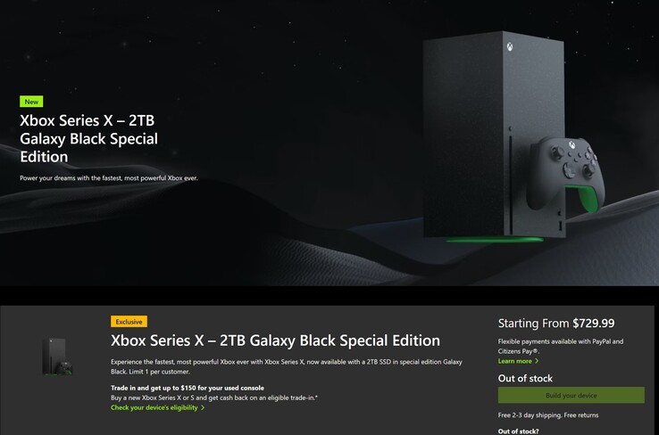 Xbox Series X 2TB Galaxy Black price increase (Image source: Microsoft Gaming)