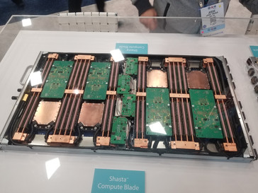 CPU node with watercooler blocks (Source: Tom's Hardware)