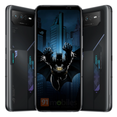 Here&#039;s our first look at the Asus ROG Phone 6 Batman Edition (image via Evan Blass/91mobiles)