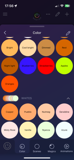 The new white tones with iConnectHue 5.6. (Image source: iConnectHue)