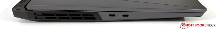 Left side: USB-C 4 w/ Thunderbolt 4 (DisplayPort 1.4), USB-C 3.2 Gen.2 (DisplayPort 1.4)