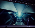 OnePlus showcases the Open's hinge on stage. (Source: OnePlus)
