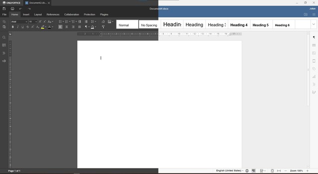 ONLYOFFICE's user interface may not be the most original around, but familiarity and dark mode make it the most user-friendly for anyone switching from Office. (Image source: author)