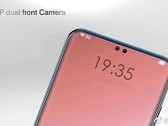 One of the photos showing the dual in-display selfie camera concept. (Source: Weibo)