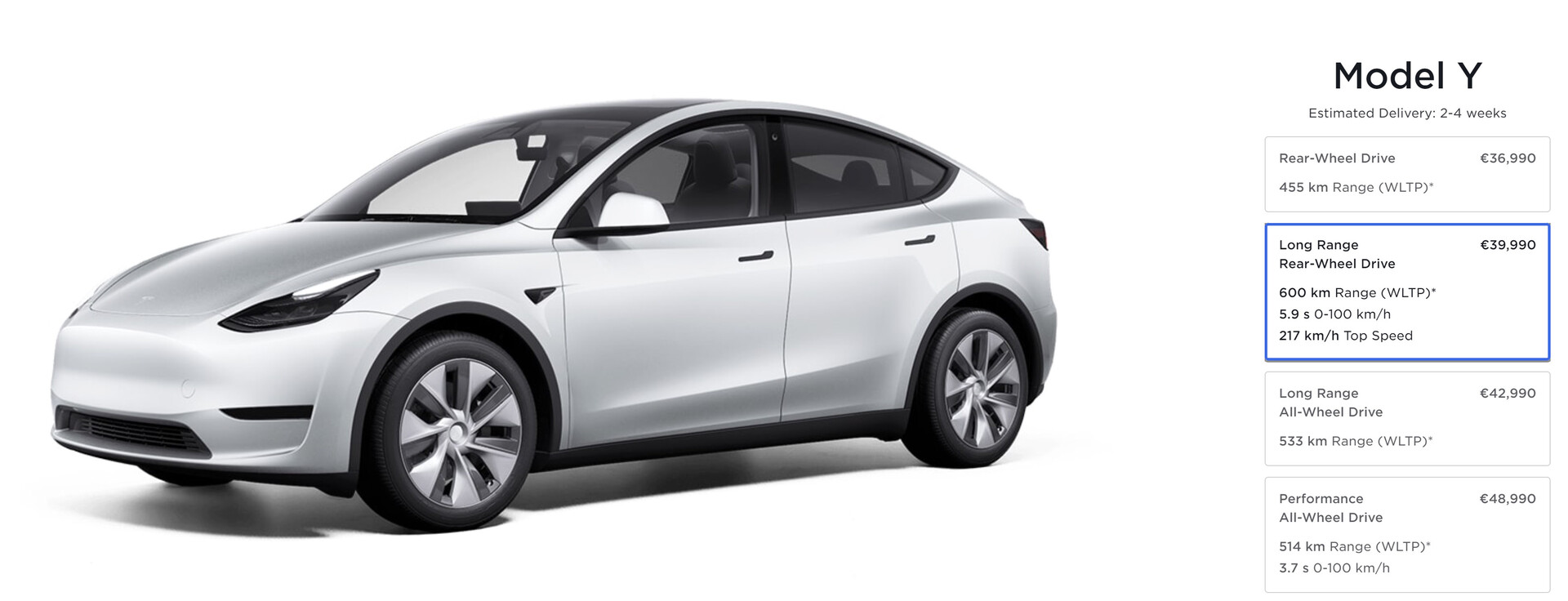 Tesla model y long range rwd release date hotsell
