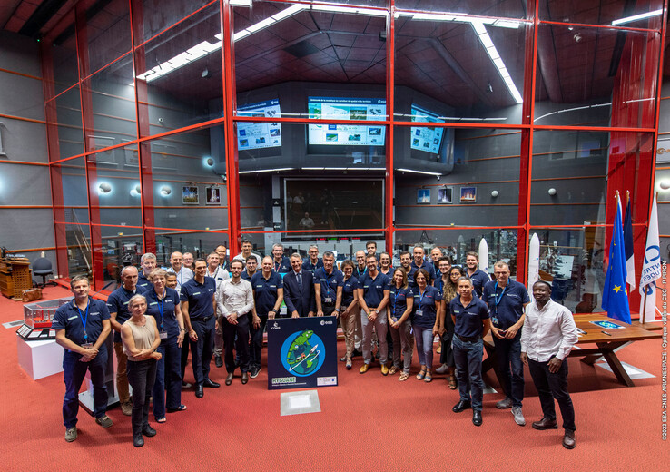 Ceremony to launch the project in the Jupiter control room in French Guiana. (Source: ESA)