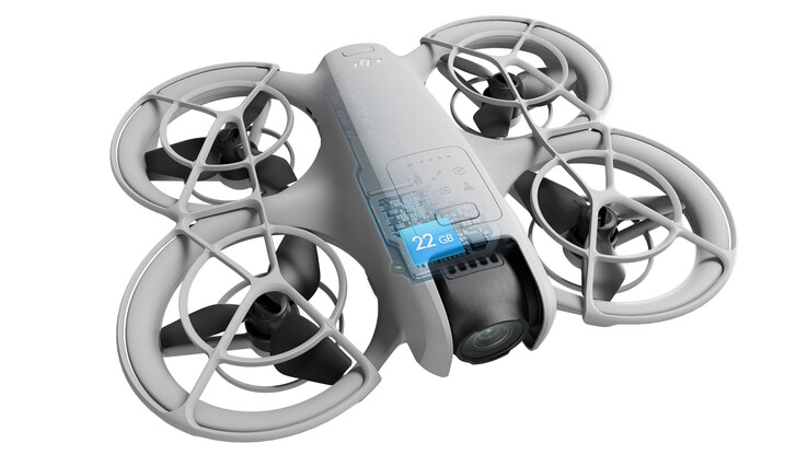 22 GB of internal storage (source: DJI)