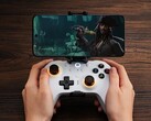 The 8BitDo Mobile Clip for the 8BitDo Ultimate 2 Wireless Controller works with large smartphones. (Image source: 8BitDo)