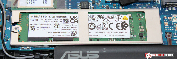 A PCIe-3 SSD acts as the system drive