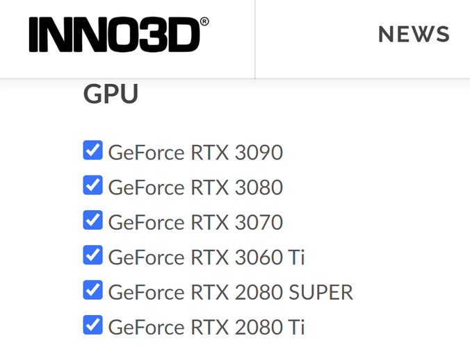 It seems that Inno3D will be releasing custom versions of the RTX 3060 Ti. (Image source: Inno3D via Videocardz)