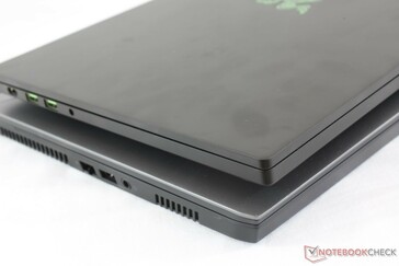 Smooth magnesium chassis of the Razer (top) is unfortunately still a big fingerprint magnet