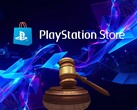 Banner for PlayStation Store lawsuits with gavel shown