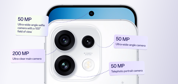 The Reno 16 Pro has a 200MP main rear camera.
