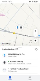 Locating via a map is only possible in HarmonyOS/EMUI.