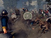 An image showing two armies in A Total War Saga: Thrones of Britannia, currently on sale on Steam.