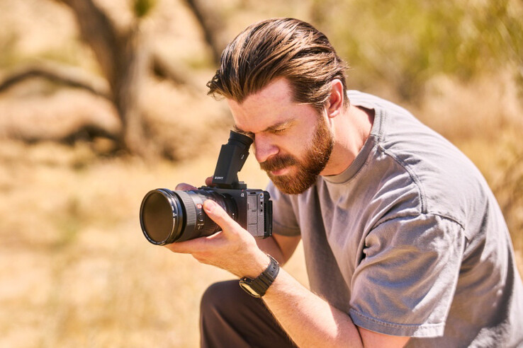 The optional OLED viewfinder can swivel up to 90-degrees.