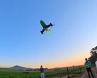 An image of the Peregreen 3 flying (Image source: Mike Bell; cropped screenshot)