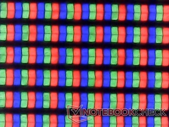 Subpixels appear crisp, but picture is still slightly grainier than on the LG Gram 14
