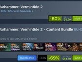 Warhammer: Vermintide 2 Steam discounts for the base game and the Content Bundle (Source: Own)