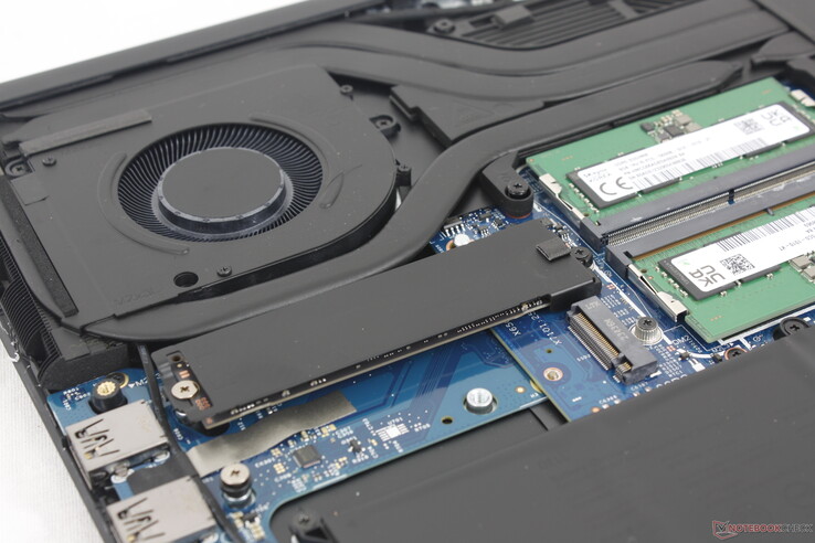 Up to two M.2 SSDs can be installed down from three on the m16 R1