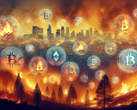 California wildfires - cryptocurrency donations now accepted to help victims (Image source: AI generated)