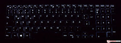 Keyboard of the Dell G5 15 5587 (illuminated)