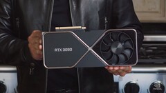 The RTX 3090 Founders Edition's VRAM can run hotter than its peak operational temperature. (Image source: NVIDIA)