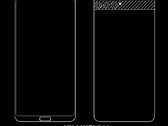 The P20 baseline model will have an 18:9 display and a horizontally aligned tri-camera setup (Source: Weibo)