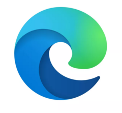 The new Edge logo is a stylisd &#039;e&#039; that is also shaped like a cresting wave. (Source: Microsoft)