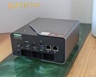 Rear view of the GMKtec NucBox K12 showing USB4, OCuLink, HDMI, DisplayPort and dual Ethernet ports.