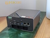 Rear view of the GMKtec NucBox K12 showing USB4, OCuLink, HDMI, DisplayPort and dual Ethernet ports.