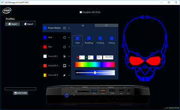 LED Manager for customizing the six different LEDs