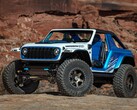 The Jeep Wrangler Magneto 3.0 concept was a one-off built by Jeep that utilised a compact axial flux motor to drive all four wheels. It also featured traditional locking differentials and a two power settings. (Image source: Stellantis)