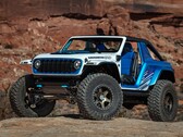 The Jeep Wrangler Magneto 3.0 concept was a one-off built by Jeep that utilised a compact axial flux motor to drive all four wheels. It also featured traditional locking differentials and a two power settings. (Image source: Stellantis)