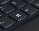 Close-up of a computer keyboard with the Windows key