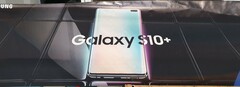 Real Galaxy S10+ banner possibly to be used for the upcoming Samsung Unpacked event on February 20. (Source: Twitter/Evan Blass)
