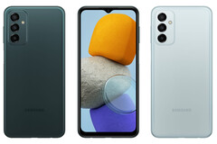 The Galaxy M23 will launch in two colours with a 5G chipset. (Image source: Samsung)