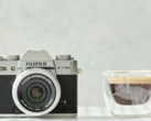 Fujifilm X-T30 II compact APS-C camera next to a cup of coffee