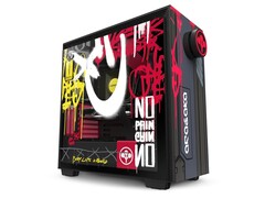 The limited edition NZXT H710i gaming PC case comes in a flashy and colorful Cyberpunk 2077 design (Image: NZXT)