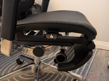 Seat depth and recline tension adjustment.