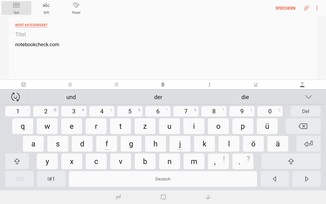 Using the default keyboard in landscape mode