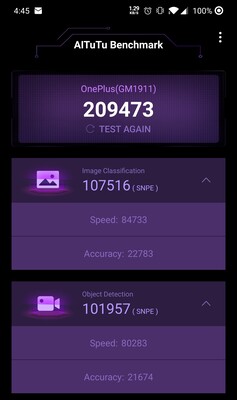 OnePlus 7 Pro Snapdragon 855 AiTuTu score.