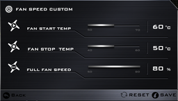 Manual fan settings