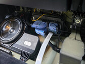 Cybertruck's woofer uses the hollow frame as enclosure extension (Image source: Jeremy Wright/FB)