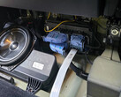 Cybertruck's woofer uses the hollow frame as enclosure extension (Image source: Jeremy Wright/FB)