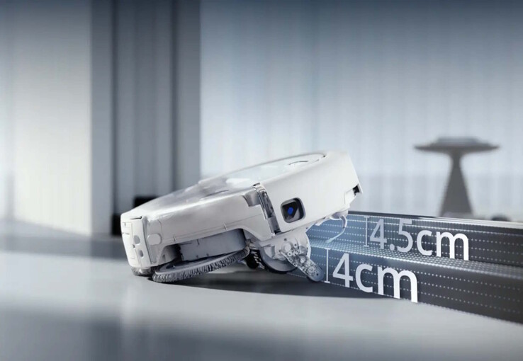 The robot vacuum can deal with smaller steps