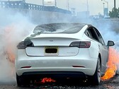 A Tesla Model 3 battery fire has re-ignited concern for EV safety. (Image source: State Of Charge on YouTube)
